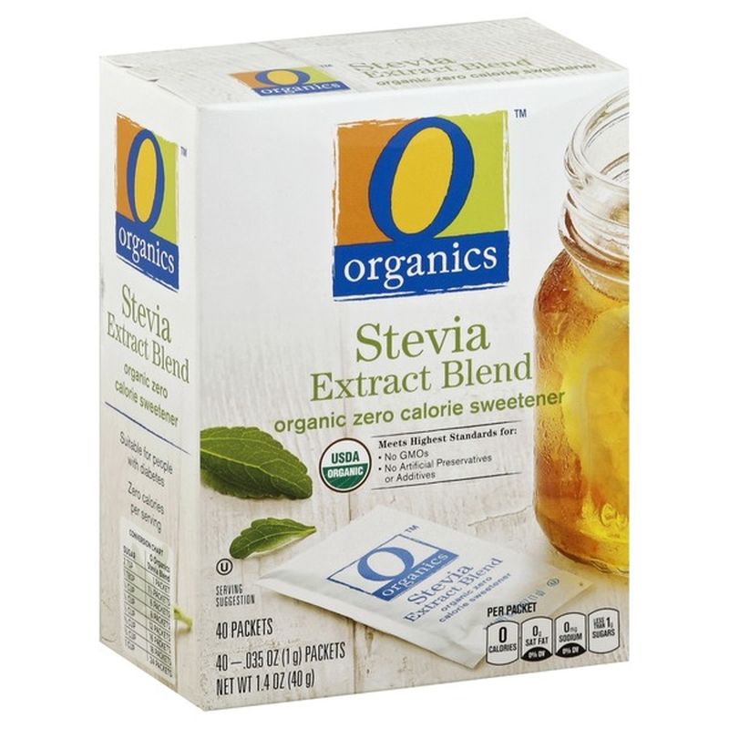 O Organics Organic Stevia Extract Blend Zero Calorie Sweetener (40 ct