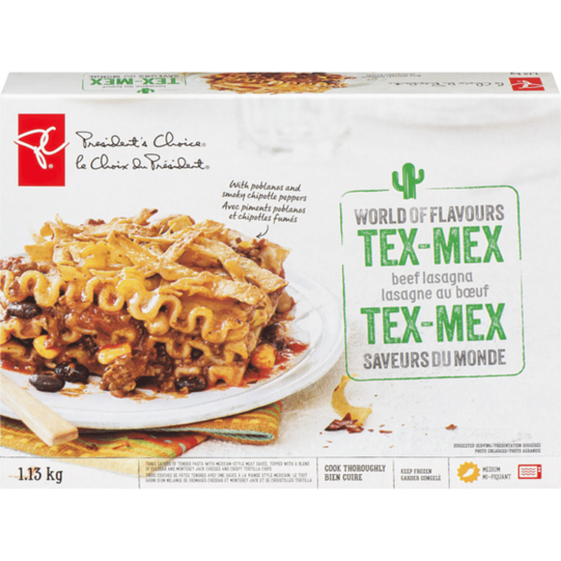 President's Choice World of Flavours TexMex Beef Lasagna (1130 g