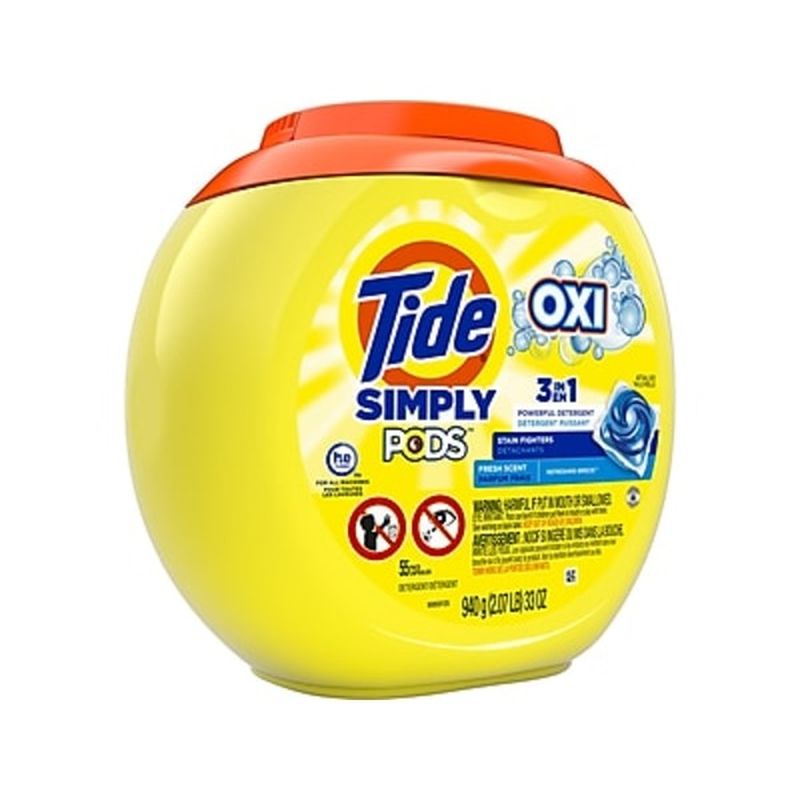 Tide Simply Pods +Oxi Liquid Laundry Detergent Pacs, Refreshing Breeze