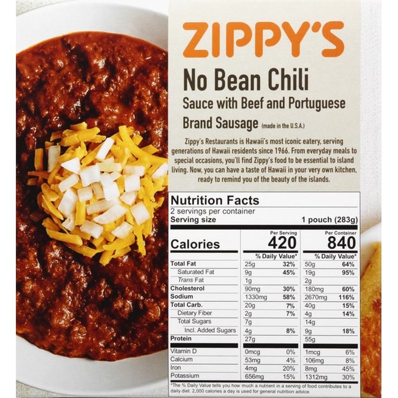 Zippys No Bean Chili (20 oz) Instacart