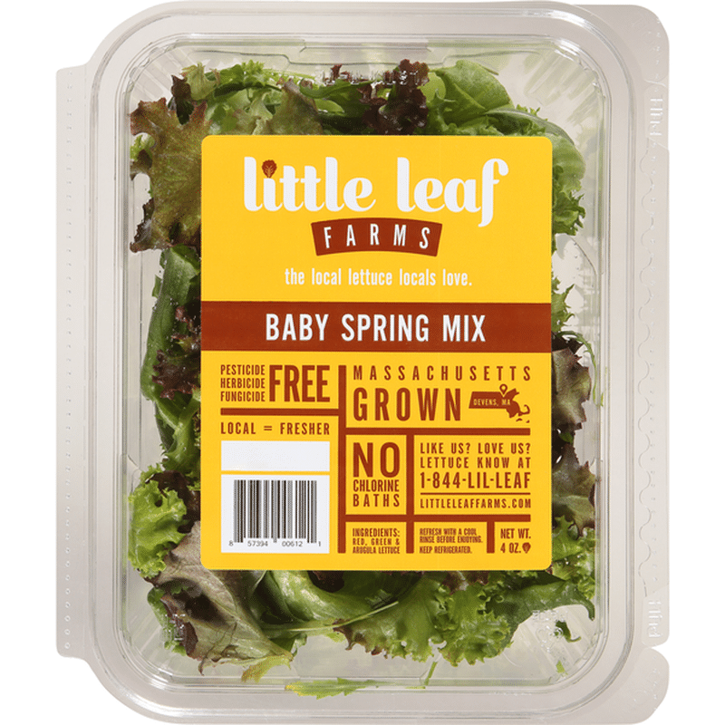 Little Leaf Farms Lettuce, Baby Spring Mix (4 oz) Instacart