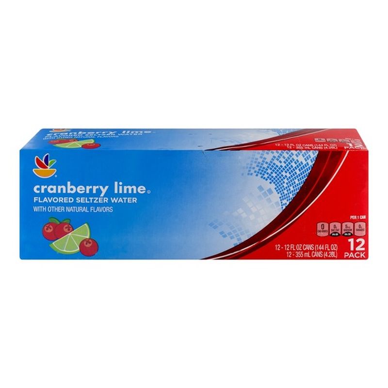 SB Flavored Seltzer Water Cranberry Lime - 12 CT