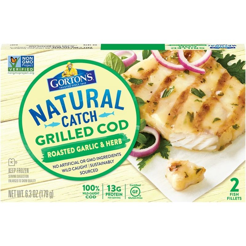Gorton's Roasted Garlic & Herb Grilled Cod Fillets (6.3 oz) Instacart