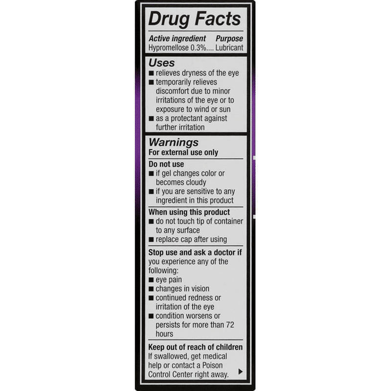 GenTeal Tears Lubricant Eye Gel Severe Dry Eye Symptom Relief (0.34 fl oz) Instacart