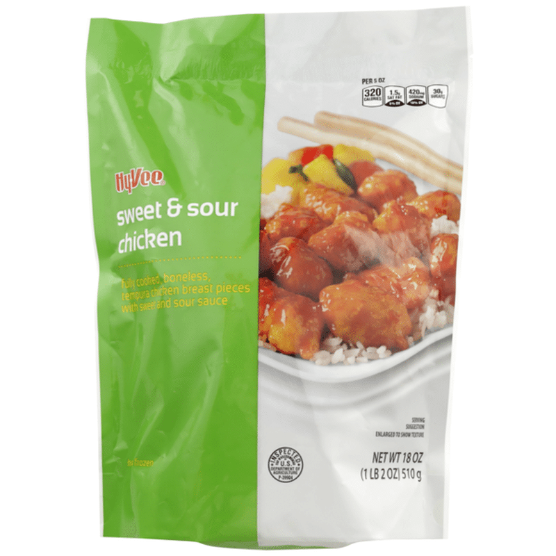 HyVee Sweet & Sour Chicken Fully Cooked, Boneless, Tempura Chicken