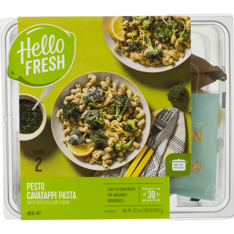 HelloFresh Hello Fresh Meal Kit Pesto Cavatappi Pasta With Broccoli And ...