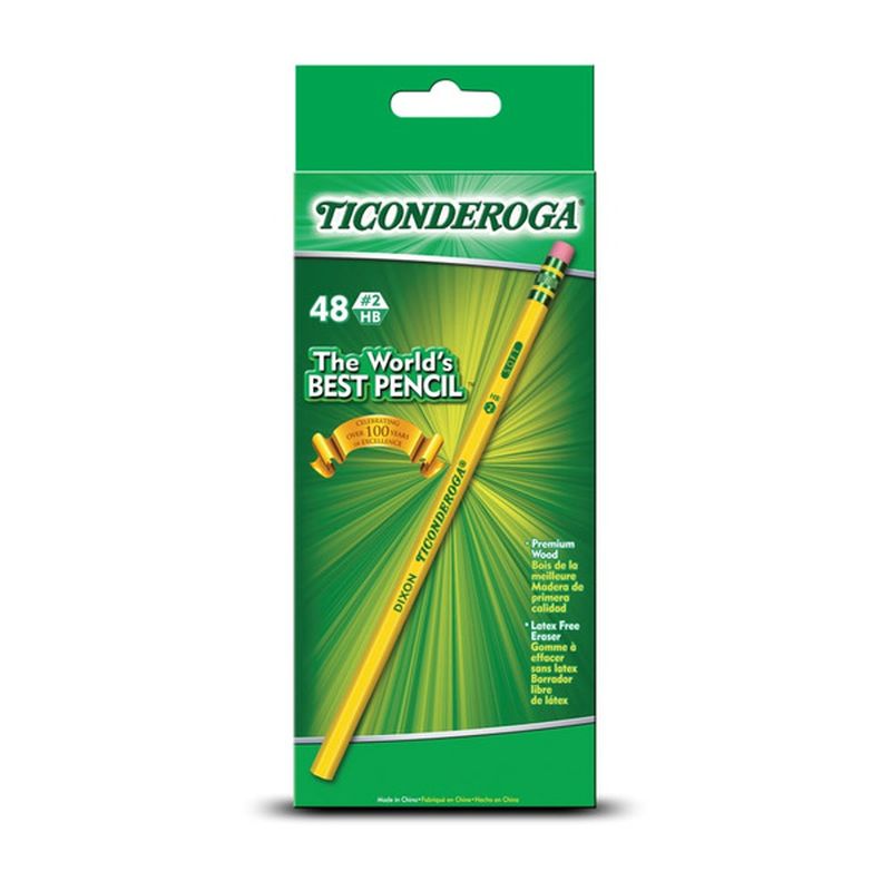 Ticonderoga Noir Number 2 Medium Soft Lead Pencils