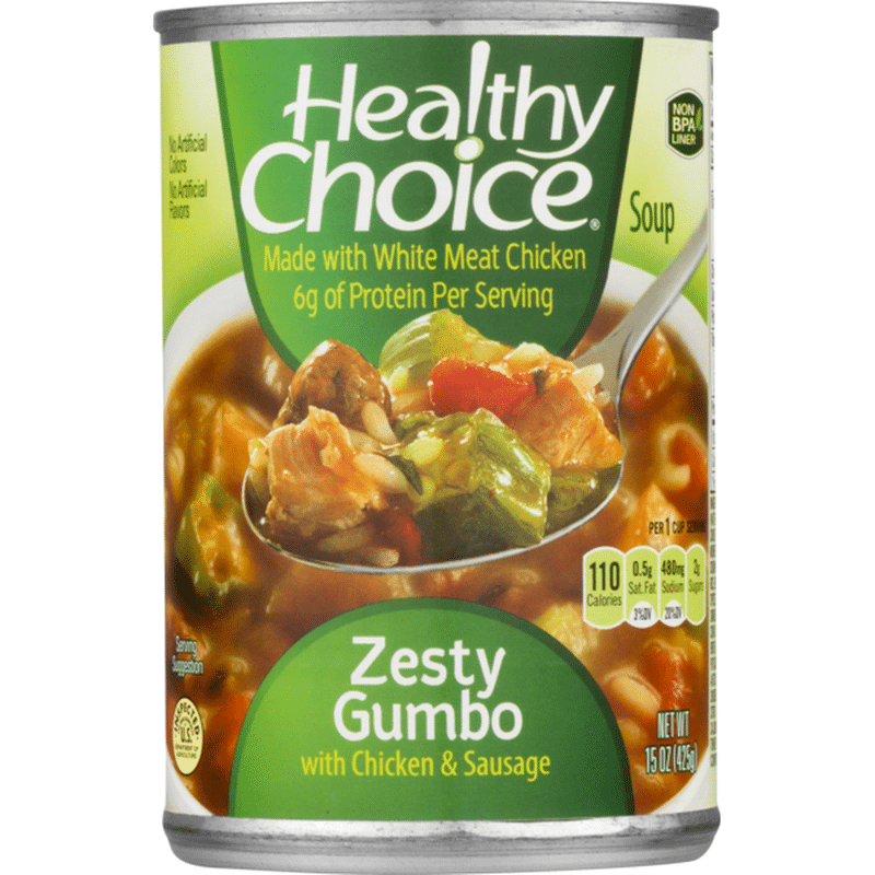 Healthy Choice Soup, Zesty Gumbo with Chicken & Sausage (15 oz) Instacart