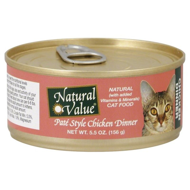 Natural Value Cat Food, Pate Style Chicken Dinner (5.5 oz) Instacart