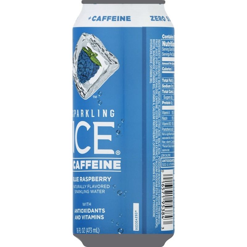 Sparkling ICE Blue Raspberry Plus Caffeine Sparkling Water (16 oz) from Safeway Instacart