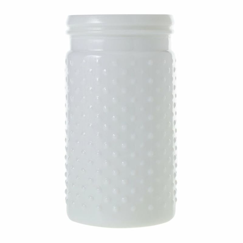Accent Decor 7.5" White Hobnail Jar