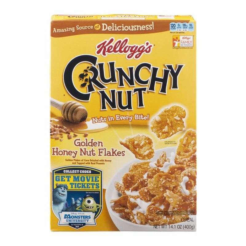 Kellogg S Crunchy Nut Golden Honey Nut Flakes Cereal 14 1 Oz Instacart