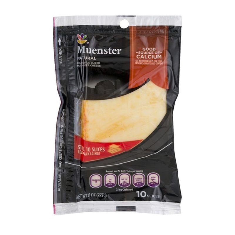 Sb Cheese Muenster Orange Rind Style Slices 8 Oz Instacart