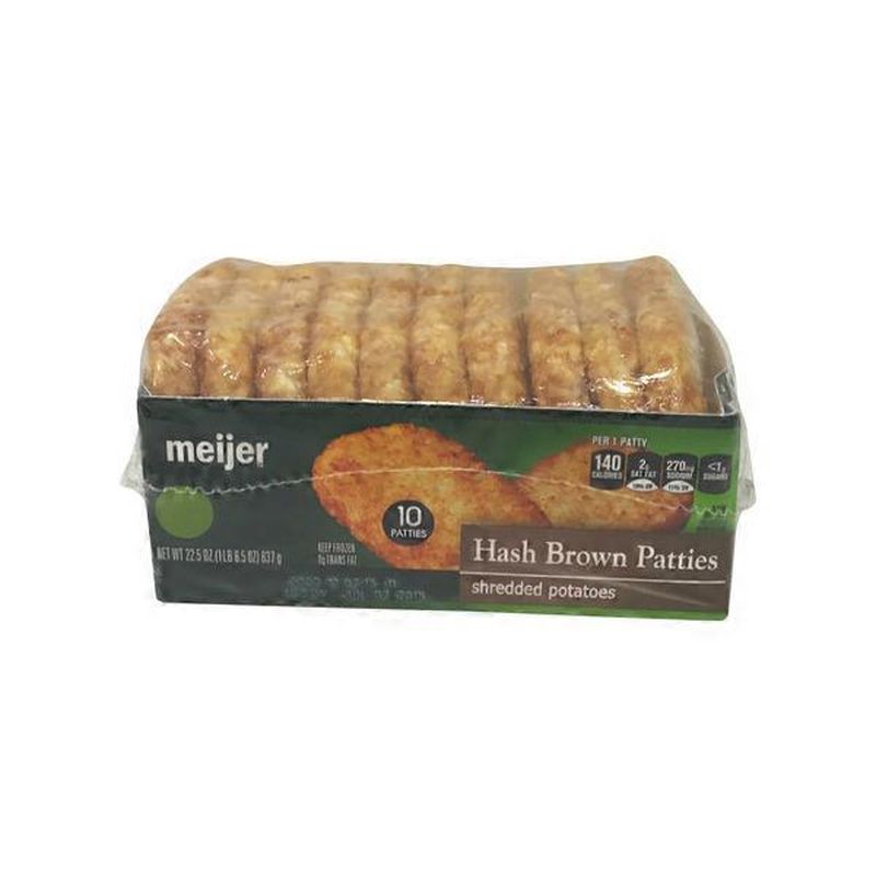 Meijer Hash Brown Patties Shredded Potatoes (22.5 oz) Instacart