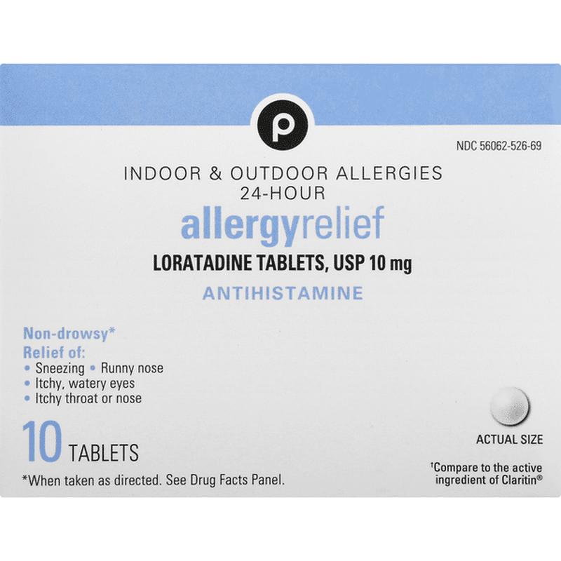 Publix Allergy Relief, 24Hour, 10 mg, Tablets (10 each) Instacart