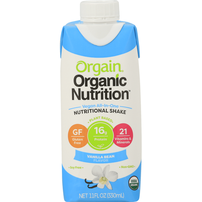 Orgain Nutritional Shake, Vegan All-in-One, Vanilla Bean Flavor (11 oz ...