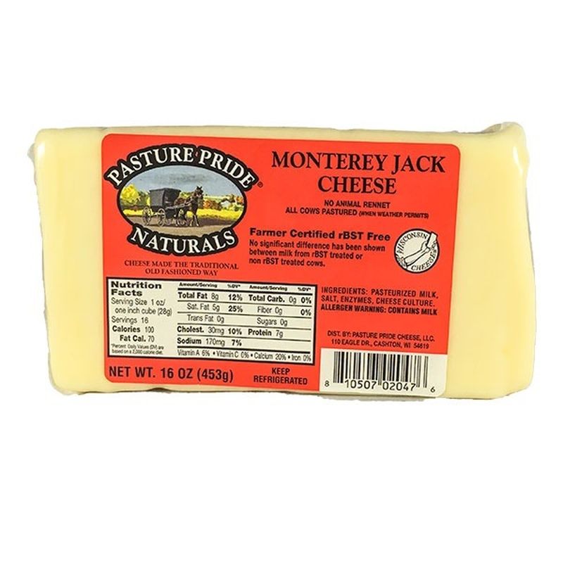 Pasture Pride Cheese Monterey Jack Cheese (16 Oz) - Instacart