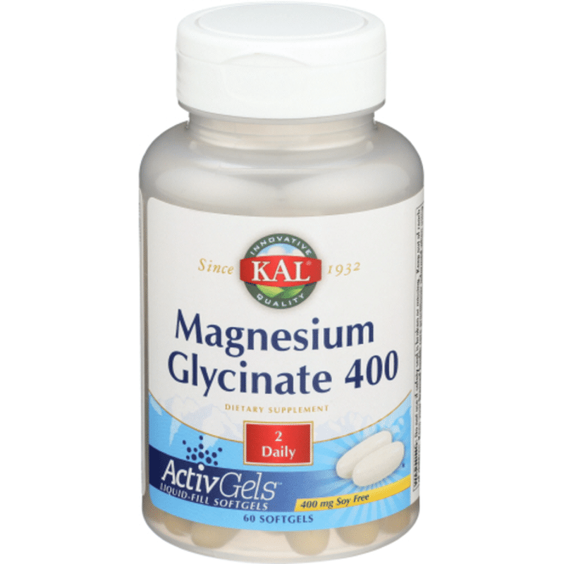 Kal Magnesium Glycinate 400 Softgels (60 ct) - Instacart