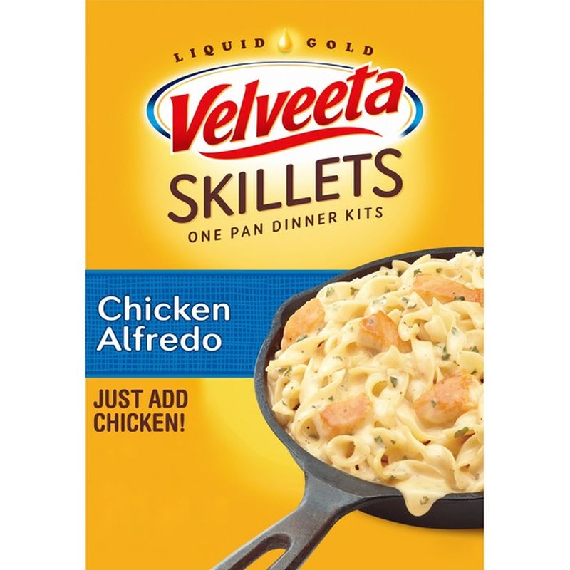 VELVEETA Chicken Alfredo One Pan Dinner Kit with Cheese Sauce, Pasta