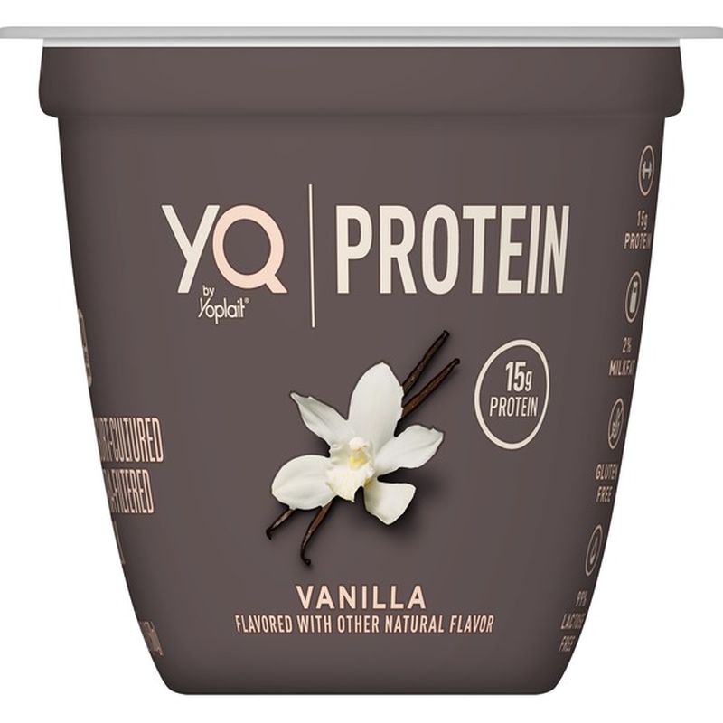 YQ by Yoplait Yogurt, Cultured, Protein, Vanilla (5.3 oz) - Instacart