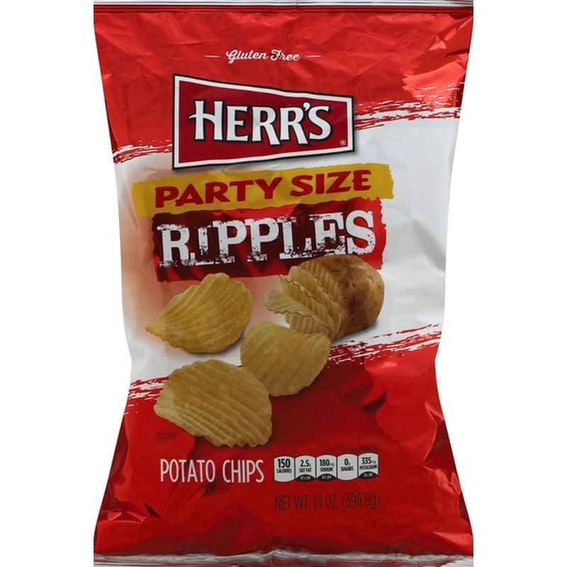 Herr's Potato Chips Ripples Family Size (14 oz) - Instacart