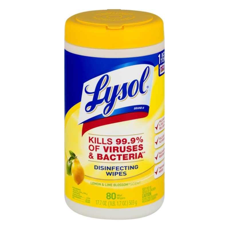 Lysol Disinfecting Wipes Lemon & Lime Blossom (20.3 oz) from Save Mart