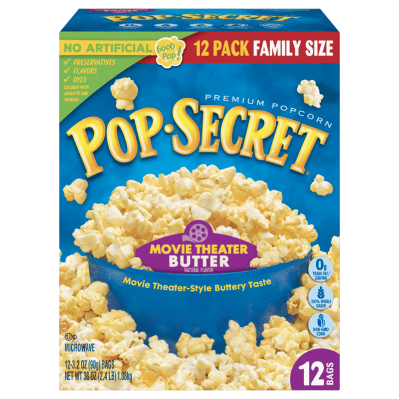Pop Secret Popcorn, Premium, 12 Pack, Family Size (3.2 oz) from HyVee