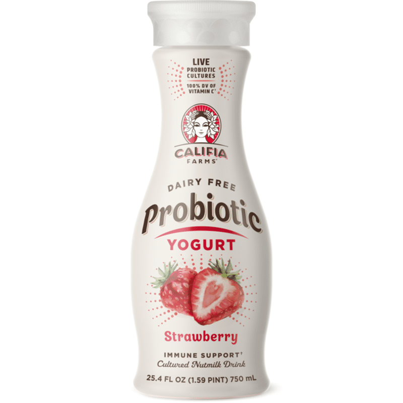 Califia Farms Probiotic Yogurt Drink Strawberry (25.4 fl oz) Instacart