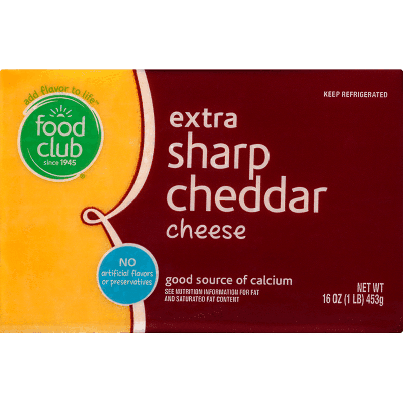 Food Club Cheese, Extra Sharp Cheddar (16 oz) Instacart