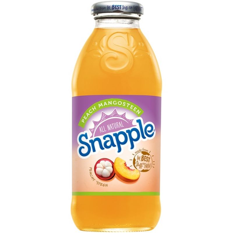 Snapple All Natural Peach Mangosteen Juice Drink 16 Fl Oz
