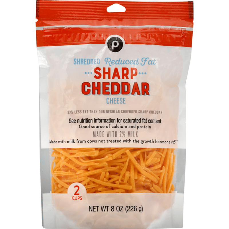 Publix Shredded Cheese, Reduced Fat, Sharp Cheddar (8 oz) - Instacart