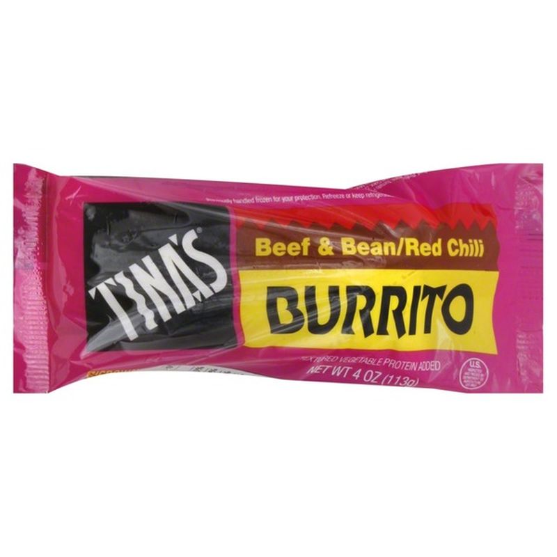 Tina's Burrito, Beef & Bean/Red Chili (4 oz) - Instacart