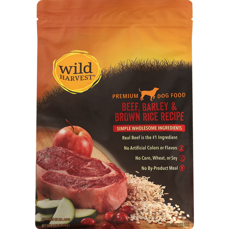 Wild Harvest Dog Food, Beef, Barley & Brown Rice Recipe (4 lb) - Instacart