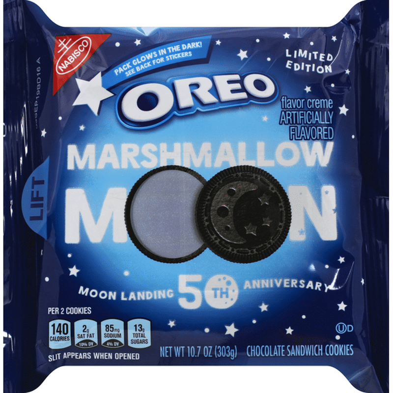 Oreo Sandwich Cookies, Marshmallow Moon, Chocolate (10.7 oz) Instacart
