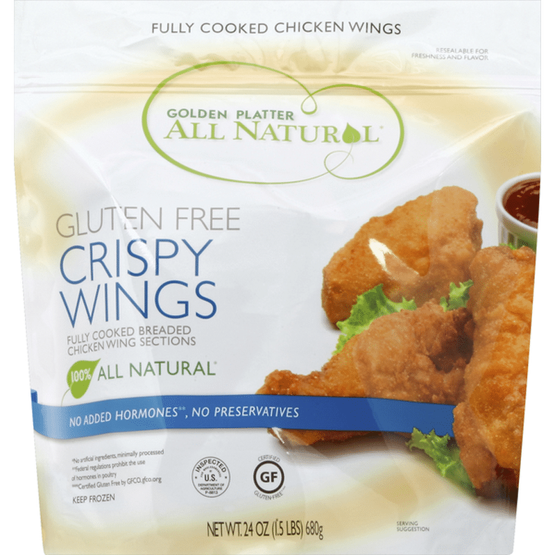Golden Platter Chicken Wings, Crispy, Gluten Free (24 oz) Instacart
