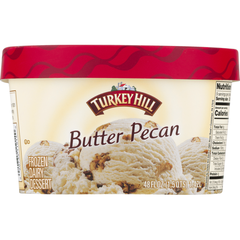 Turkey Hill Ice Cream, Premium, Butter Pecan, Original Recipe (48 oz