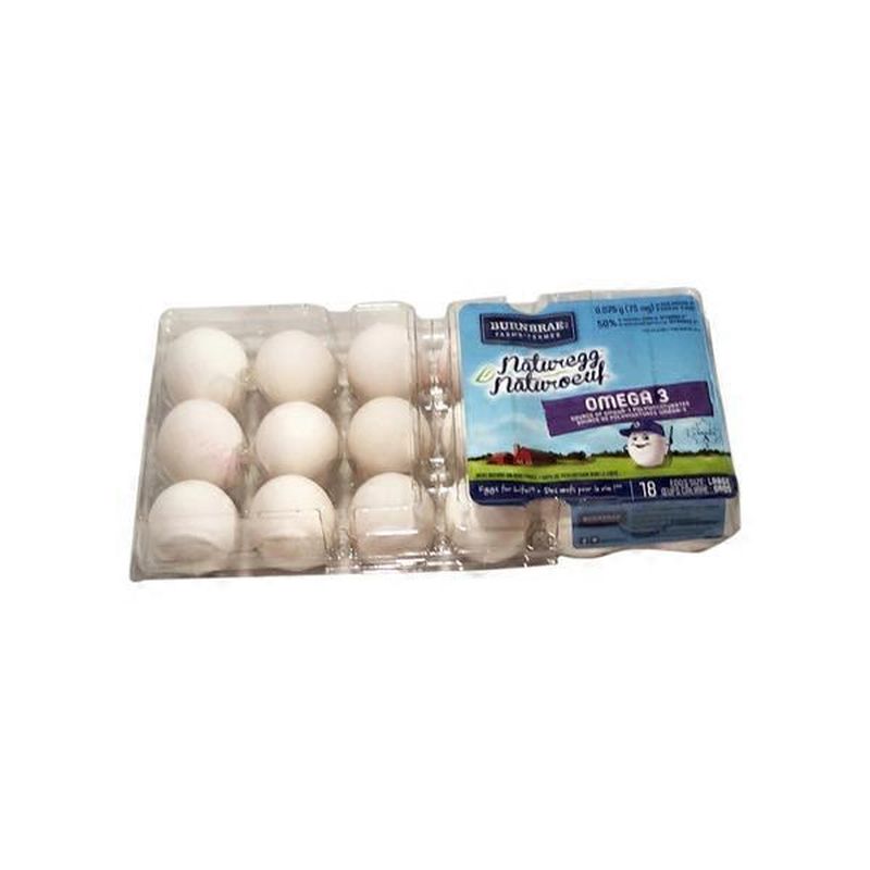 Burnbrae Farms Large White Omega 3 Egg (18 oz) Instacart