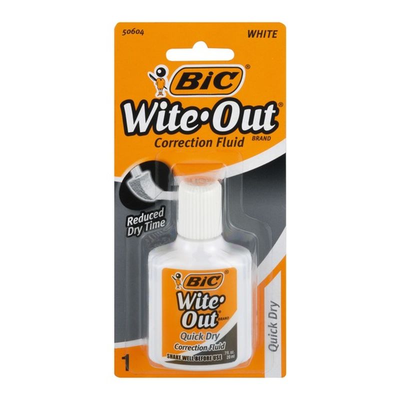 BiC Correction Fluid, White, Quick Dry (0.7 oz) Instacart
