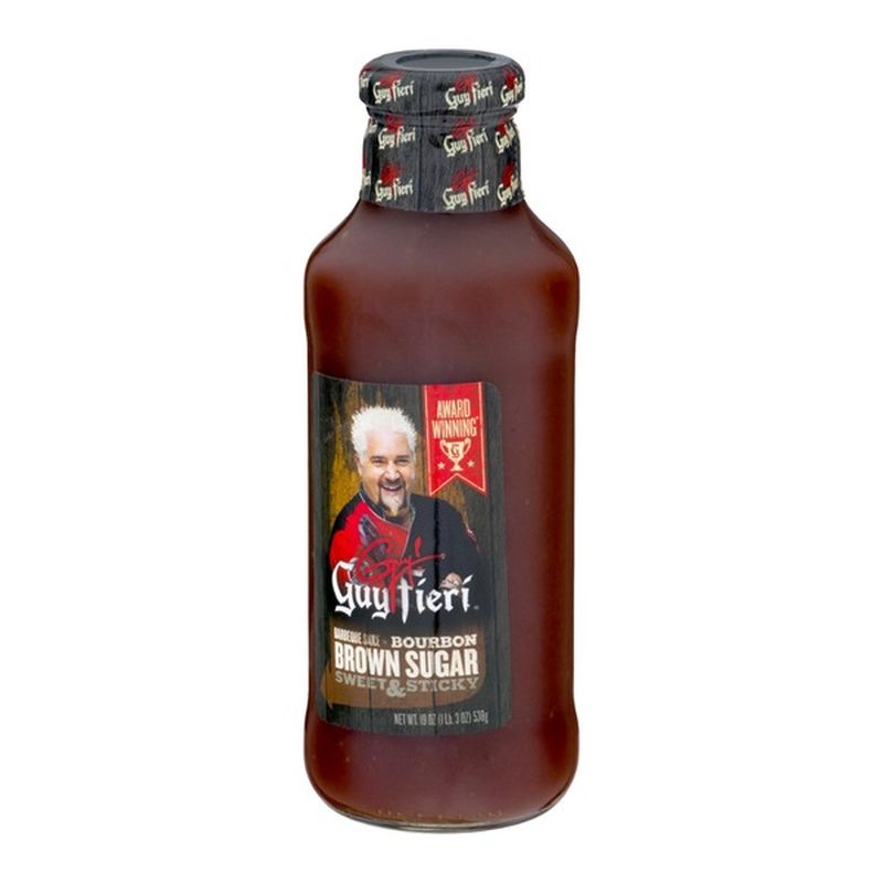 Guy Fieri Barbeque Sauce Bourbon Brown Sugar Sweet & Sticky (19 oz