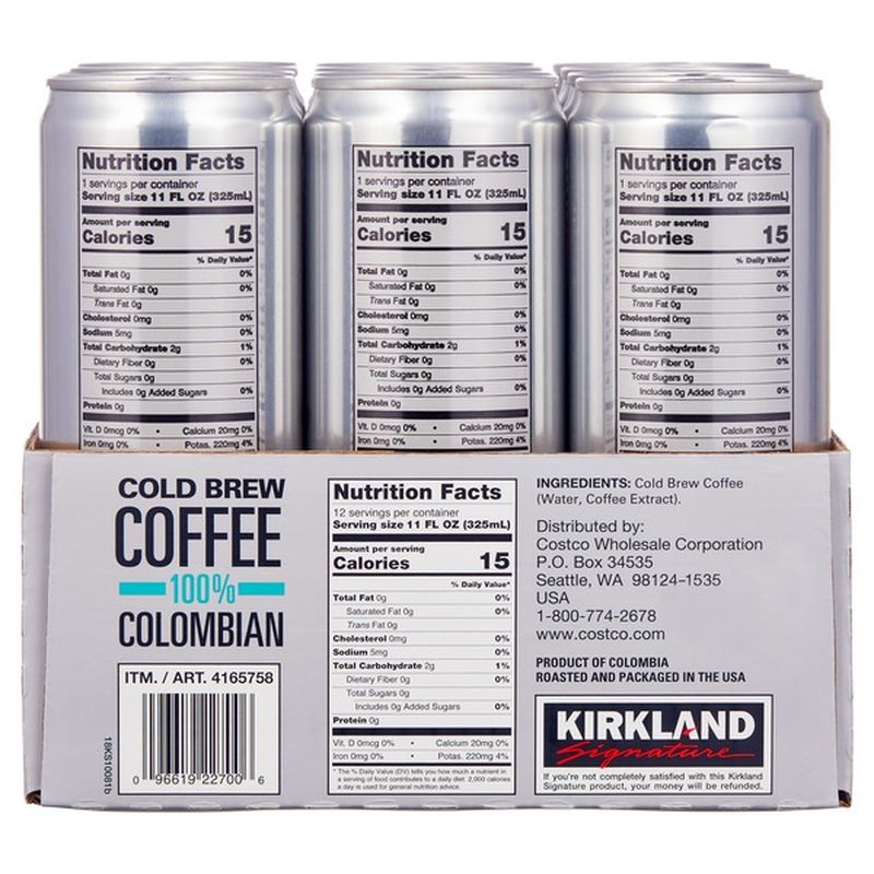 Kirkland Cold Brew Coffee  Kirkland Signature Decaffeinated Coffee