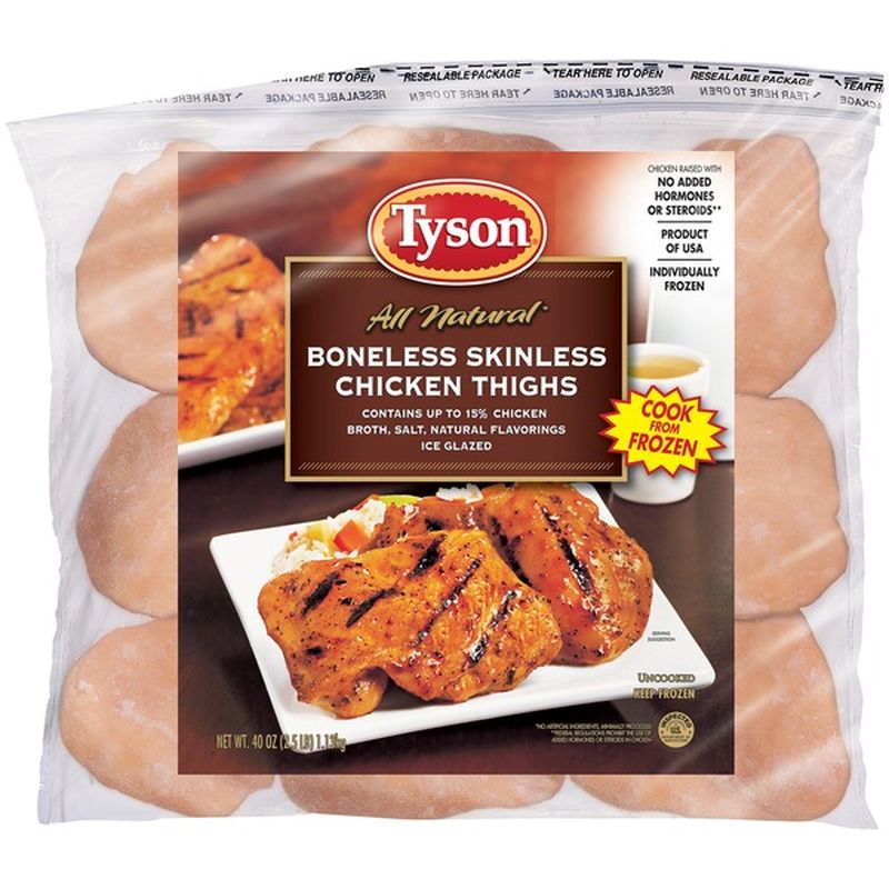 Tyson Boneless Skinless Chicken Thighs (2.5 lb) Instacart
