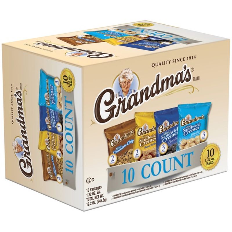 Grandmas Mini Chocolate Chippeanut Butter Mini Sandwich Cremes Chocolate Mini 122 Oz 3018