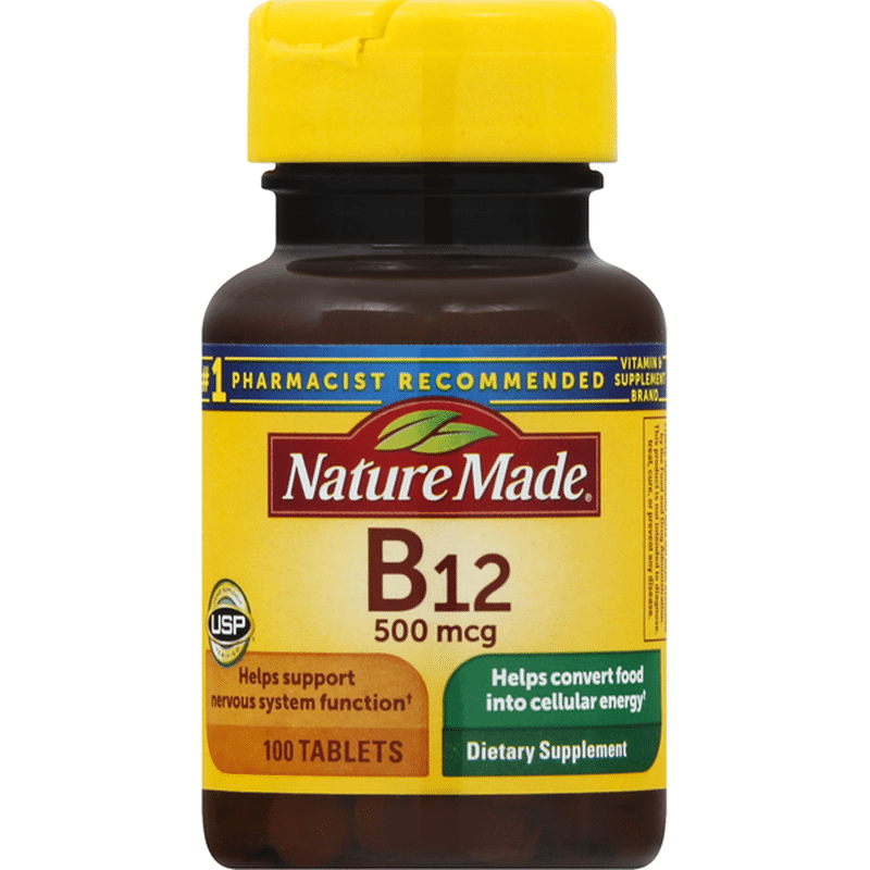 Nature Made Vitamin B12 500 Mcg Tablets (100 Ct) - Instacart