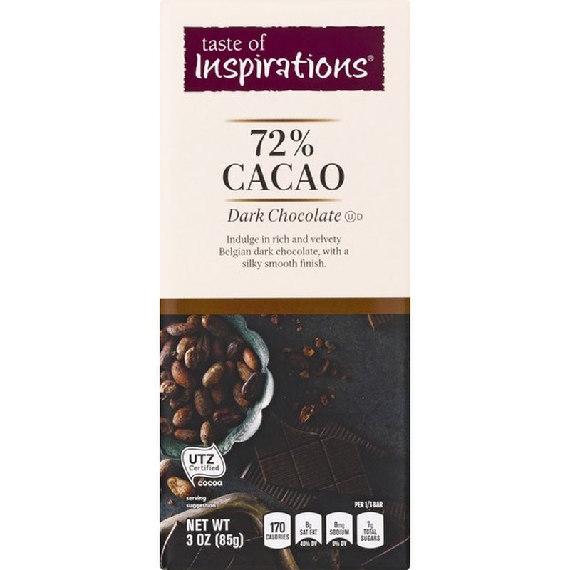 Taste of Inspirations Dark Chocolate, 72 Cacao (3 oz) Instacart