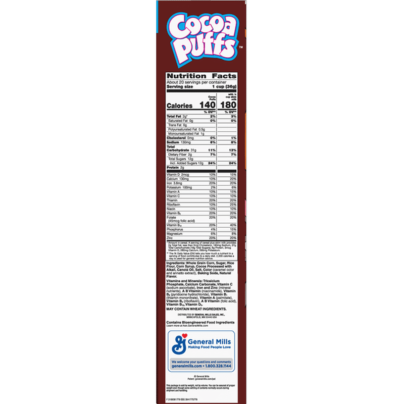 Cocoa Puffs Cereal, Giant Size (25.8 oz) from FoodsCo - Instacart