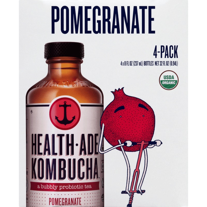 HealthAde Kombucha Kombucha, Pomegranate, 4 Pack (4 each) Instacart
