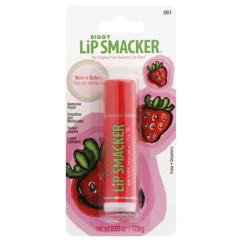 Lip Smacker Lip Gloss, Flavored, Strawberry, 061 (0.6 oz) Instacart