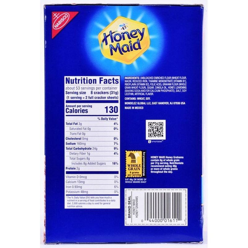 Nabisco Honey Maid Graham Crackers, 4 x 14.4 oz (14.4 oz) from Costco Instacart