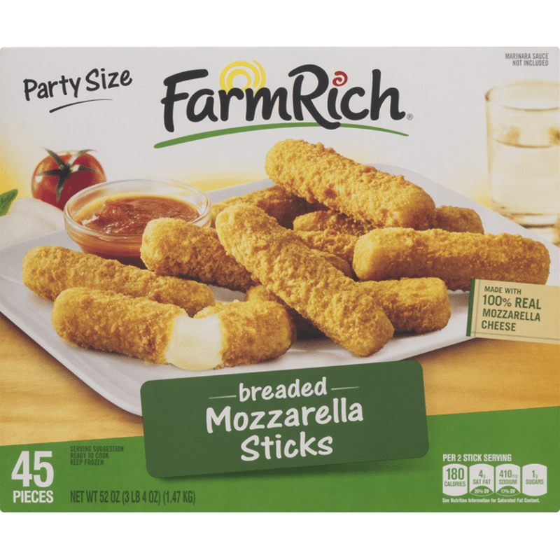 Farm Rich Breaded Mozzarella Sticks (52 oz) - Instacart