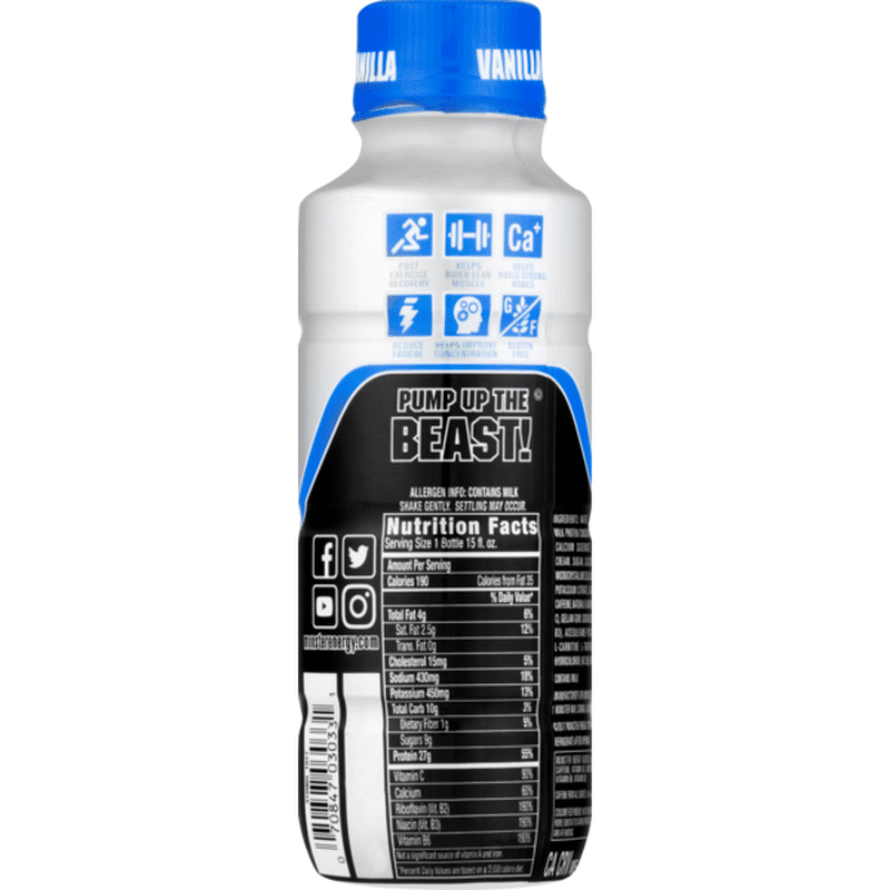 Monster Muscle Protein Energy Shake Vanilla (15 fl oz) Instacart